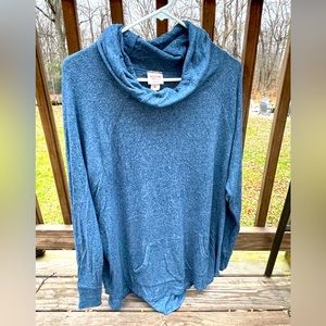 Women’s 2XL Mossimo heathered blue hooded sweater